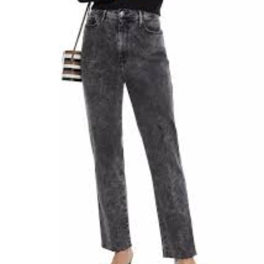 Frame Le Sylvie Slender‎ Straight Jeans in Rockstar